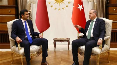 عقب انهيار الليرة.. الرئيس التركي يبحث مع أمير قطر الحل 