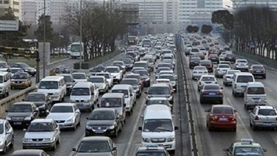 زحام مروري أعلى الطريق الدائري بسبب حادث تصادم