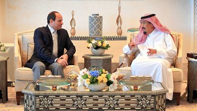 صور.. الرئيس السيسي والملك سلمان يبحثان مستجدات المنطقة فى نيوم