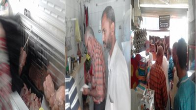 صور.. حملة بيطرية تسفر عن ضبط دواجن ولحوم فاسدة بـ حى الشرابية