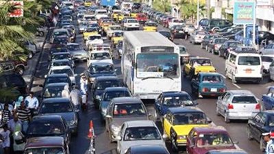 كثافات مرورية متوسطة بشوارع القاهرة والجيزة