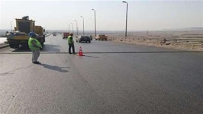غلق جزئي لطريق القاهرة الفيوم الصحراوي 