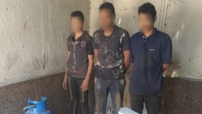 ضبط 3 عاطلين سرقوا فيلا فى المعادى 
