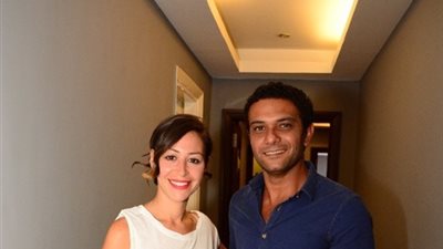 صور.. أبطال فيلم تراب الماس يحتفلون مع الإعلاميين 