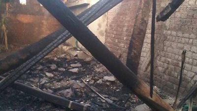 نفوق 6 حيوانات في حريق حوشين لتربية المواشي بـ سوهاج