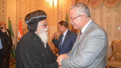 محافظ المنيا يستقبل المهنئين بعيد الأضحى المبارك 2018