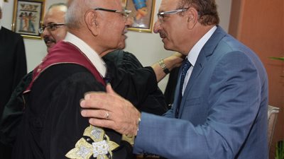 محافظ بني سويف يستقبل وفدا كنسى للتهنئة بـ عيد الأضحى المبارك 2018 