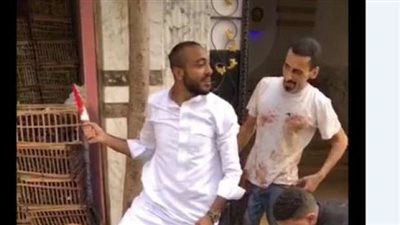 صور.. كهربا يذبح العجل مرتديا الجلابية