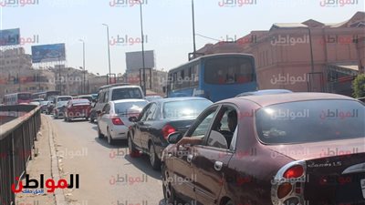 شلل مروري أعلى الطريق الدائري بمنطقة المعادي
