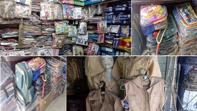 فيديو وصور.. ركود في أسواق بيع مستلزمات المدارس بـ سوهاج
