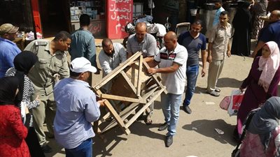 مدينة إيتاي البارود تشن حملات ضد الإشغالات.. وتحرر 196 حاله اشغال 
