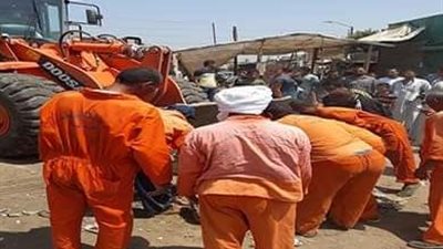 إزالة 682 حالة إشغالات من شوارع مدينة إهناسيا‎ ببني سويف 
