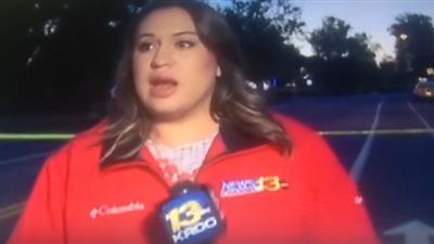 شاهد .. كيف نجت هذه المذيعة من الموت على الهواء