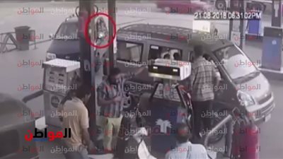 فيديو .. اللحظات الأخيرة لـ طفلي ميت سلسيل في البنزينة قبل قتلهما