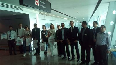 مطار الغردقة الدولى يستقبل وفدا إعلاميا من 11 صربى لـ تنشيط حركة السياحة