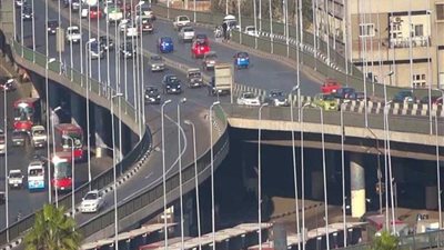 البدء فى أعمال إصلاح فواصل أعلى كوبرى أكتوبر من مدينة نصر تجاه غمرة 