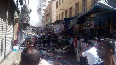 فيديو..  حريق هائل بـ سوق السبع بنات غرب الإسكندرية