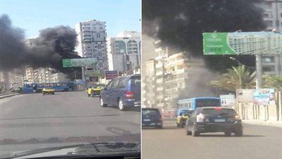 صور.. السيطرة على حريق 