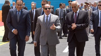 الطريق الدائري الإقليمي .. الرئيس السيسي يفتتح كوبري طما العلوي على النيل