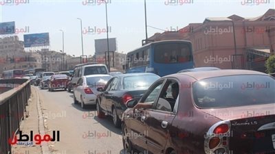 زحام مروري أعلى كوبري أكتوبر
