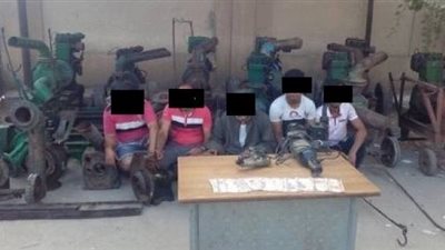 ضبط تشكيل عصابى تخصص في سرقة ماكينات الرى بسوهاج