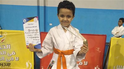 حصول براعم وناشئ بنى سويف الرياضى على جوائز بطولتى الكاتا والكومتية