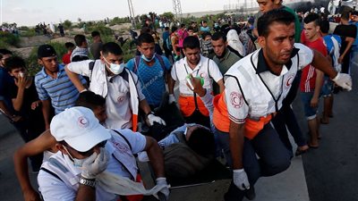 صور.. شهيدان و46 مصابًا في تظاهرات معبر بيت حانون شمالي غزة 