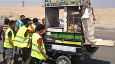 حملات أمنية لإزالة الإشغالات بمدينة 6 أكتوبر