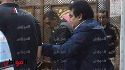 وصول المطرب الشعبى أحمد عدوية عزاء الراحل جميل راتب