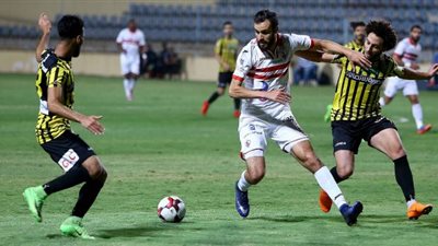 التعادل الإيجابي يحسم نتيجة الشوط الأول لمباراة الزمالك والمقاولون