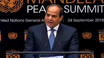 السيسي: نيلسون مانديلا ليس وحده فهناك جمال عبدالناصر