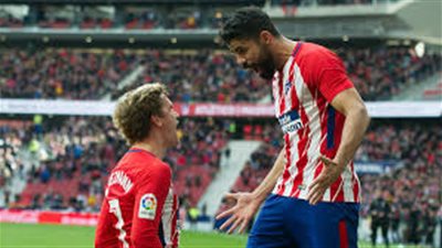 جريزمان وكوستا في هجوم أتليتكو مدريد ضد ويسكا بالدوري الإسباني