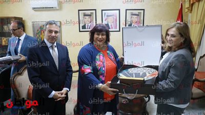 صور.. وزيرة الثقافة الاردنية : اختيار مصر ضيف شرف لمعرض عمان  للكتاب يؤكد علي ريادتها