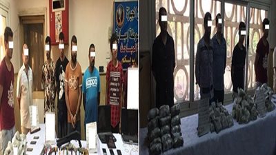 أمن الجيزة يشن حملة أمنية مكبرة تسفر عن ضبط أسلحة نارية ومواد مخدرة 