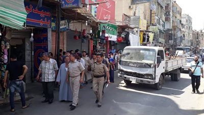 رفع 1734 حالة إشغالات ثابتة ومتحركة خلال حملة امنية بالبحيرة 