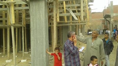 تحرير 5 محاضر مخالفة للبناء بمركز سمسطا جنوب غرب بني سويف