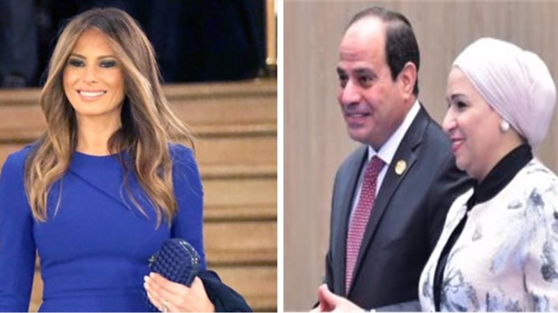 الرئيس وقرينته وميلانيا