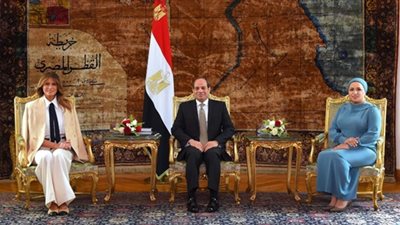 ميلانيا ترامب تتوجه رسالة شكر للرئيس السيسي وقرينته على حسن الاستضافة بمصر