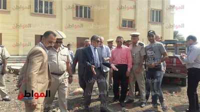 صور. مدير أمن بني سويف يتفقد مبنى وحدة المرور بمركز سمسطا 
