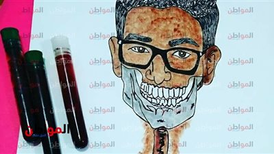 مها فتحي .. السرطان حرمها من حبيبها فرسمت صورته بدمها