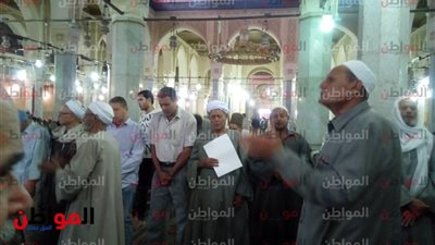 حلقات ذكر داخل مسجد السيد البدوى بالغربية احتفالا بمولد البدوي 