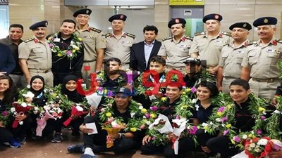 صور.. استقبال حافل من وزير الرياضة لأبطال مصر المشاركين بأولمبياد الأرجنتين