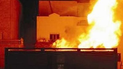 حريق محول كهرباء بمركز المنشاة في محافظة سوهاج