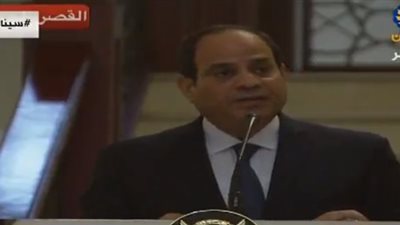 السيسي :  الفترة الماضية شهدت بدء مشروع الربط الكهربائي بين مصر والسودان
