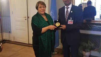 الجروان يلتقي المفوضة السامية للأمم المتحدة لحقوق الإنسان