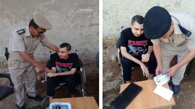 أمن أسيوط يوجه مأمورية لمنزل شاب من ذوى الإعاقة لإستخراج 