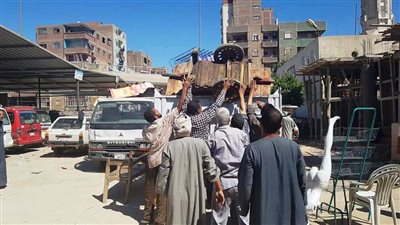 تحرير 1385 محضر مخالفات مرافق وإشغالات في سوهاج