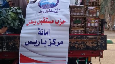 صور.. مستقبل وطن يقيم منفذا لبيع الخضر والفاكهة بأسعار مخفضة بمركز باريس