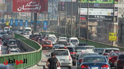 صور| زحام مروري أعلى كوبري أكتوبر وحتى الجيزة 
