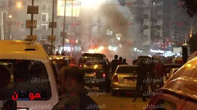حريق سيارة في مدينة بنها 